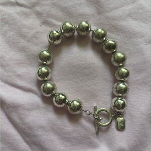 Chic Silver Beaded Bracelet